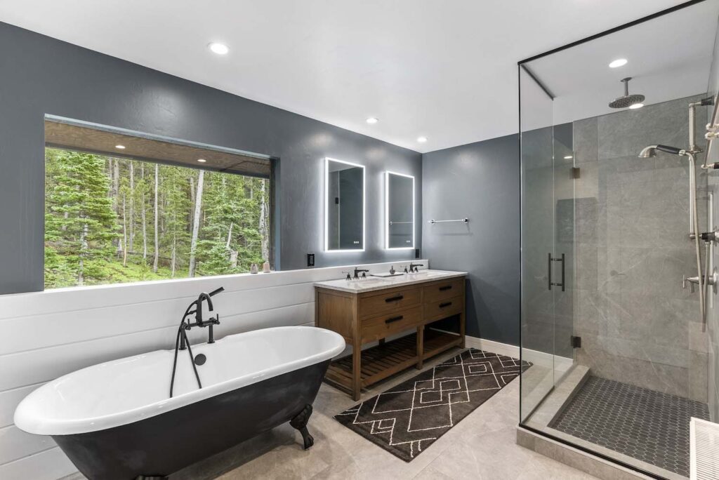 Real estate photo of a bathroom in Idaho Springs by creative edge media
