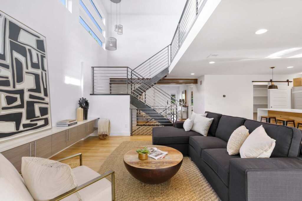 Real Estate image of a living room in a Denver home by creative edge media